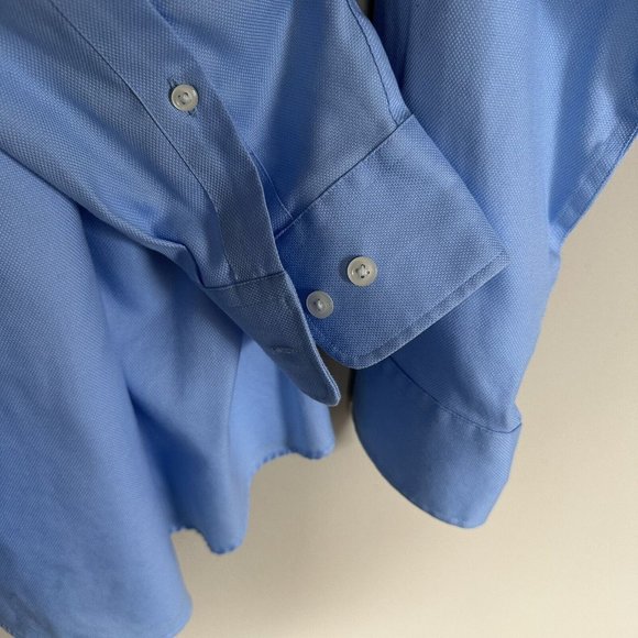 Pronto Uomo 100% cotton blue shirt size 17 36/37 Tall long sleeve - Picture 6 of 7